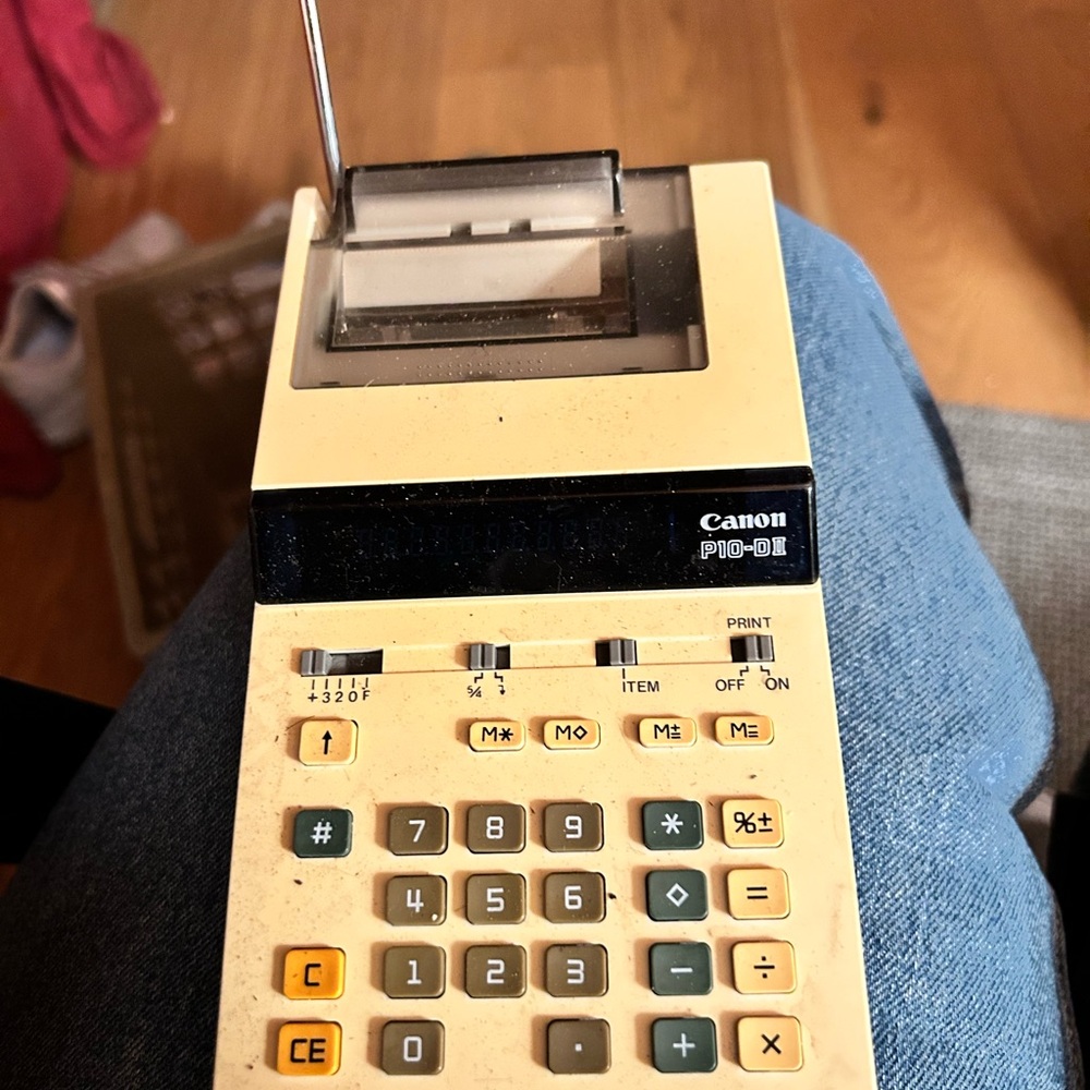 Canon P10-DII Retro Calculator in Beige and Black